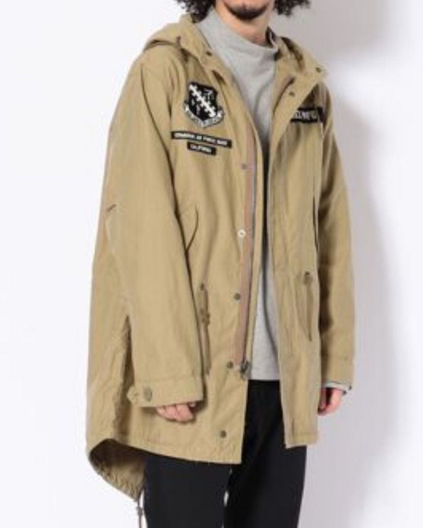 Avirex Beige Custom Shell X-15 Fishtail Hooded Parka Jacket (Category: Coats, Jackets and Outerwear) located in Baguio. Submitted by marcusmartin2600 (Listing ID 1460928301, Image 2). Description: Size: fits Condition: Excellent 📏Measurement via Tape Measure Flat Laid (in inches): Chest width: 21.5” Length: 36.5” Shoulders: 18” Sleeve Length: 22” Hem: 23.5” ———————————— Note: Please check detailed photos before bidding to avoid cancellations. Al