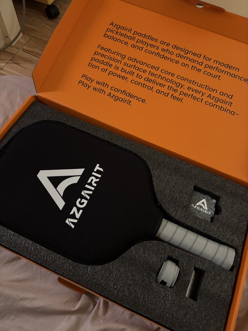 Azgairit Reaver Pickleball Paddle Set (Category: Racket and Ball Sports) located in Caloocan City. Submitted by danipel (Listing ID 1460984312, Image 2). Description: - Good as new; used once - Elongated/Titanium- 16mm - Complete with box and accessories (still sealed).