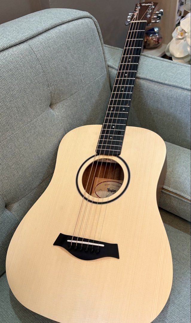 Baby Taylor Acoustic Guitar (Category: Musical Instruments) located in San Pedro. Submitted by littlefoot88 (Listing ID 1461111807, Image 1). Description: - Baby Taylor acoustic guitar - Natural wood finish - Ideal for beginners - Great for travel - Compact and easy to handle - Plays well - Ready for a new home.