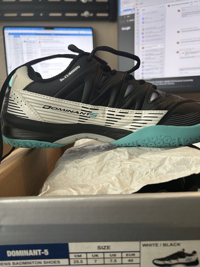 Badminton Shoes (Category: Racket and Ball Sports) located in Manila. Submitted by iamavaleriena (Listing ID 1460950909, Image 2). Description: Selling these good as new shoes. Unisex Yonex Badminton/Pickleball Shoes 25.5cm - black and green 3k 26cm - orange and gray 3k Buy 2 for 5.2k.