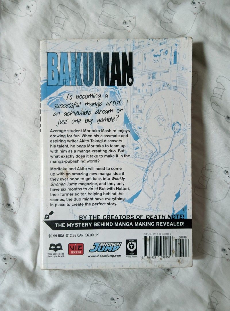 bakuman vol. 10 manga (Category: Comics & Manga) located in Butuan. Submitted by kkkai.zzzzz (Listing ID 1460935026, Image 2). Description: - 300 if take all 4 bakuman volumes - bakuman volume 10 manga - english translated shonenjump manga - slight tanning on pages - minor stains - rfs: decluttering.