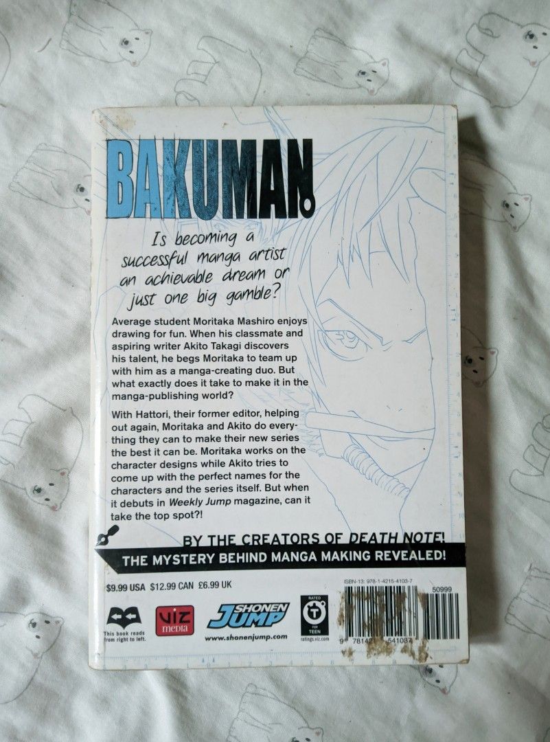 bakuman vol. 11 manga (Category: Comics & Manga) located in Butuan. Submitted by kkkai.zzzzz (Listing ID 1460936557, Image 2). Description: - 300 if take all 4 bakuman volumes - bakuman volume 11 manga - english translated shonenjump manga - sticker residue on the back - tan pages - minor stains on pages - rfs: decluttering.