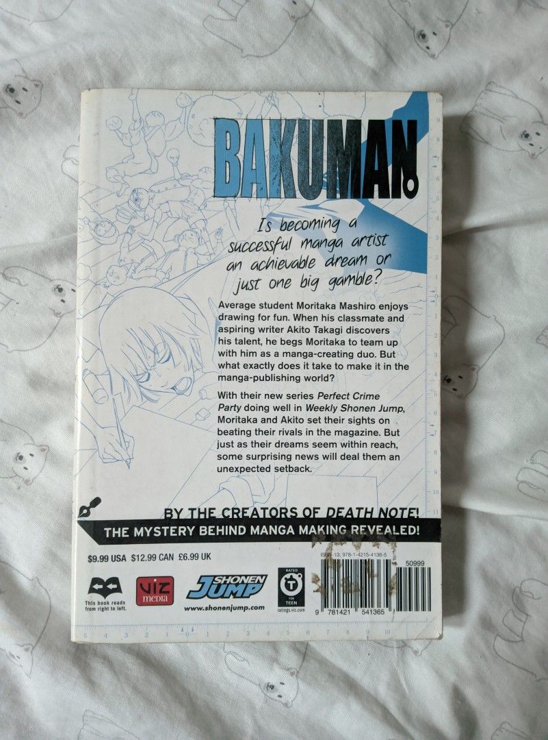 bakuman vol. 12 manga (Category: Comics & Manga) located in Butuan. Submitted by kkkai.zzzzz (Listing ID 1460933652, Image 2). Description: 300 if take all 4 bakuman volumes bakuman vol. 12 manga eng translated shonenjump manga tan pages sticker residue on the back rfs: decluttering.