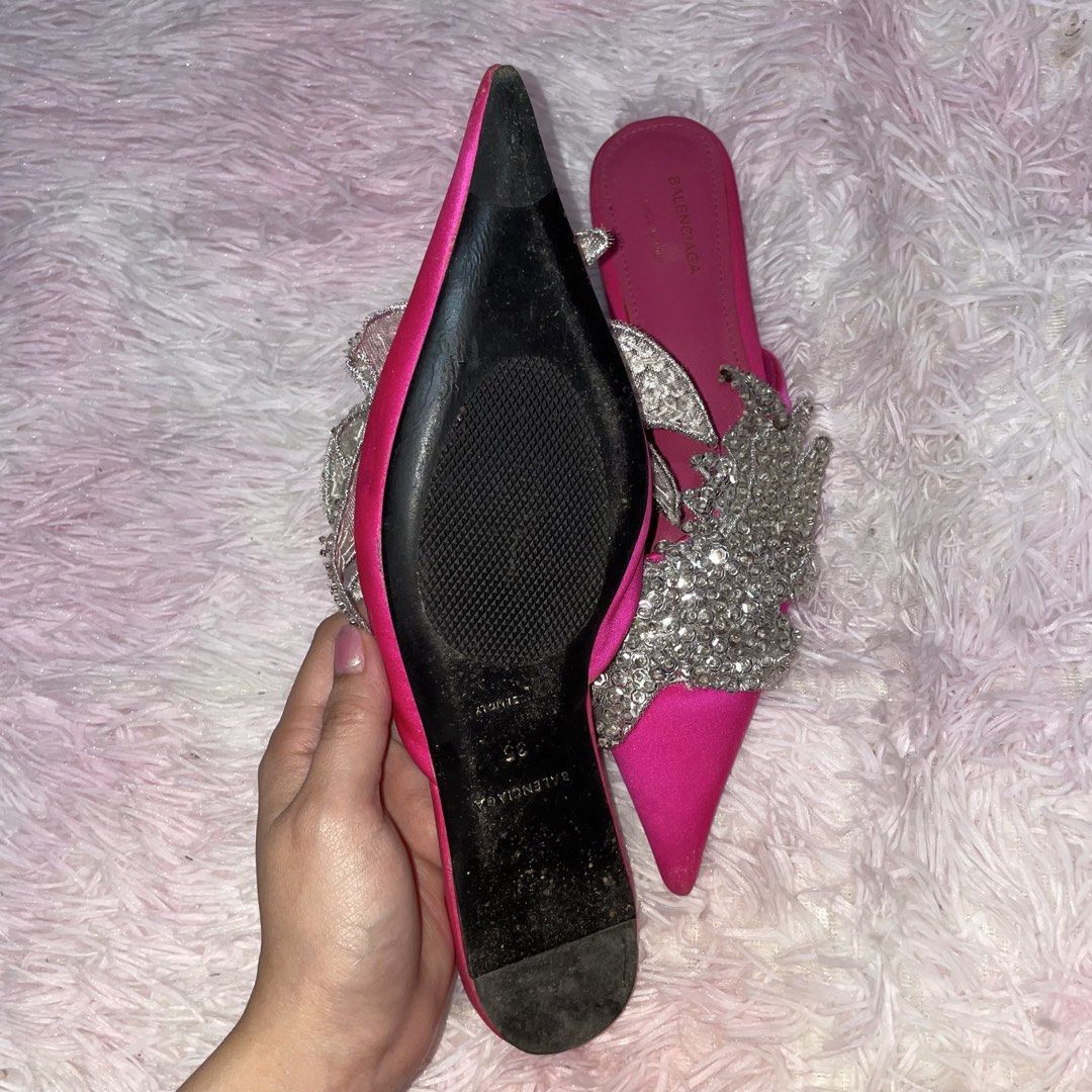 balenciaga satin sequin flats (Category: Flats & Sandals) located in Marikina City. Submitted by ___peaxch (Listing ID 1461108413, Image 3). Description: this one's nice too. no box still in good condition looks great whether you're wearing shorts or jeans. size 5 size 5.