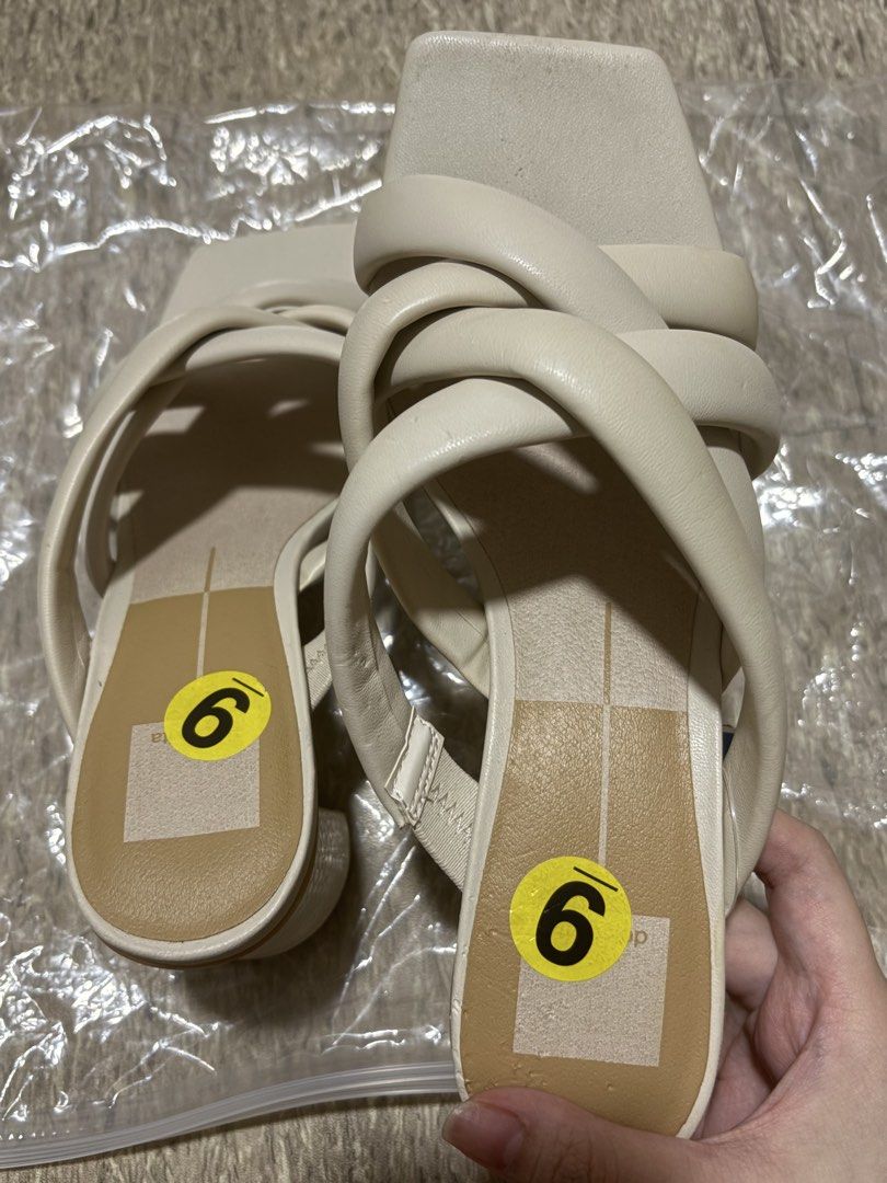 Beige Puffy Strap Square Toe Heeled Sandals Size 6 (Category: Flats & Sandals) located in Pasig City. Submitted by aalovee (Listing ID 1461031415, Image 3). Description: Brand New - Bought it from US Marshalls - Brand: Dolce Vita - Color: Beige - Style: Heeled sandals - Features: Puffy criss-cross straps, square toe .