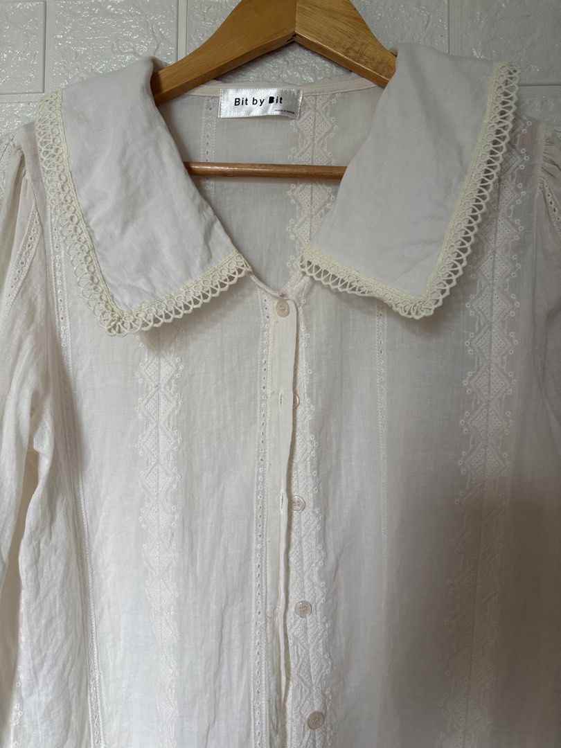 Bit by Bit Collar Button Up Blouse (Category: Blouses) located in Batangas. Submitted by purple_and_orange (Listing ID 1460963515, Image 2). Description: .