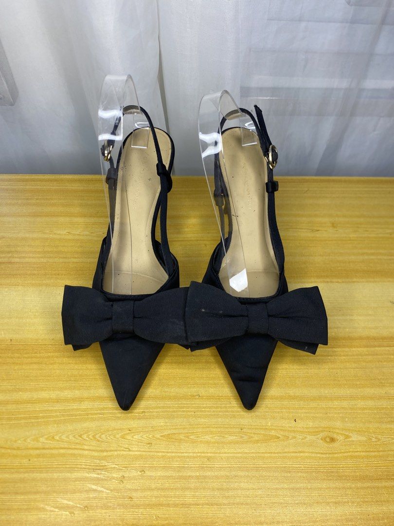 Black satin slingback heels (Category: Heels) located in Davao. Submitted by kurt2021.turtle (Listing ID 1460921175, Image 1). Description: .