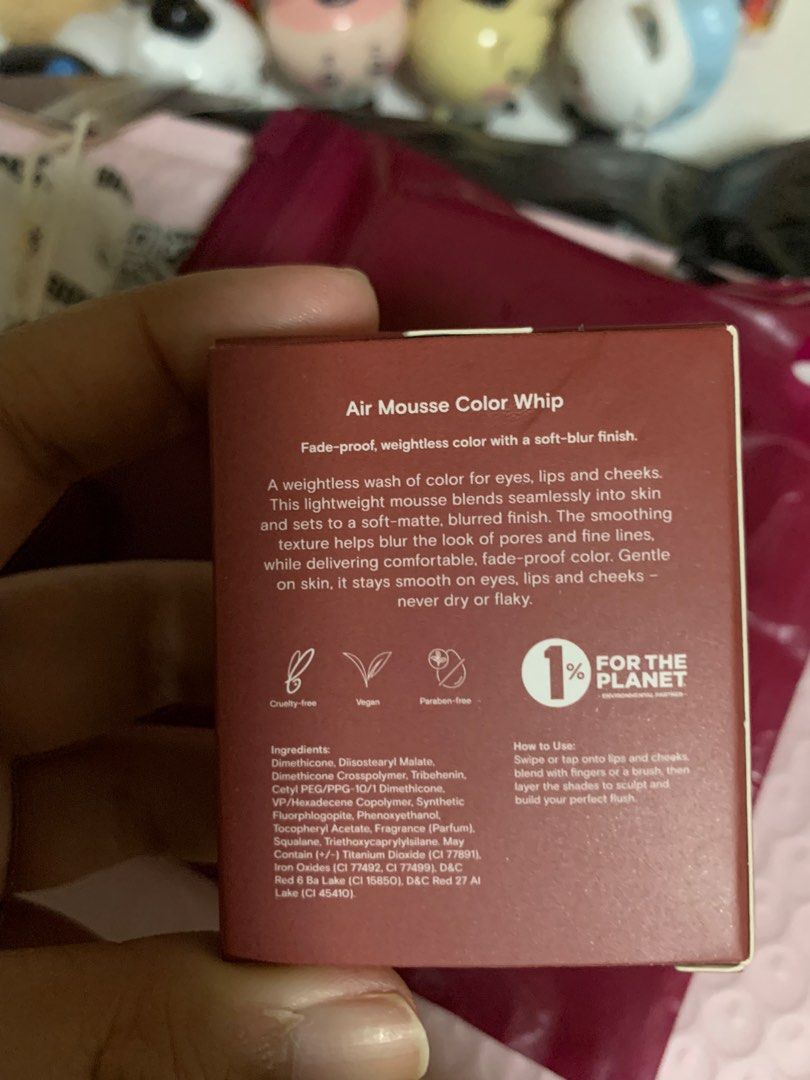 BLK Air Mousse Color Whip (Category: Makeup) located in Quezon City. Submitted by poshcloset100 (Listing ID 1461050362, Image 2). Description: BLK Air Color Mousse Whip Shade : TAKE OFF Ordered online, only wanted the B- Charm Brand new Shipping fee c/o buyer .