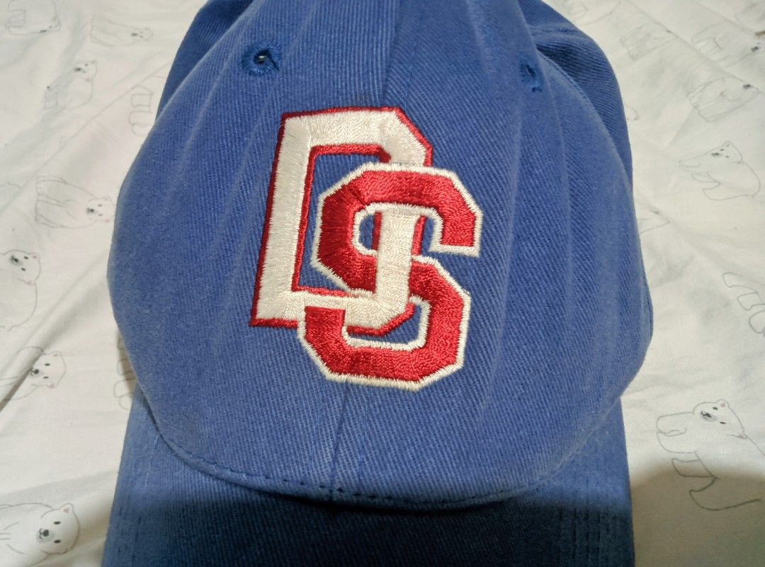 blue baseball cap with red and white embroidery (Category: Caps & Hats) located in Butuan. Submitted by kkkai.zzzzz (Listing ID 1460995431, Image 2). Description: - blue baseball cap - classic dad hat style - adjustable velcro strap - rfs: decluttering.
