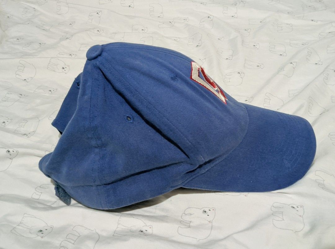 blue baseball cap with red and white embroidery (Category: Caps & Hats) located in Butuan. Submitted by kkkai.zzzzz (Listing ID 1460995431, Image 3). Description: - blue baseball cap - classic dad hat style - adjustable velcro strap - rfs: decluttering.