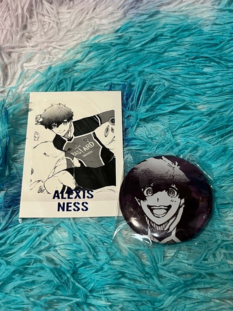 Blue Lock Alexis Ness Button Badge and Card (Category: Other Merchandise) located in Manila. Submitted by iammomonga (Listing ID 1460933579, Image 1). Description: set.