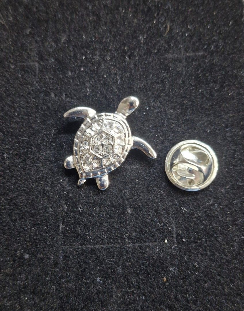 Bog Turtle Brooch (Category: Brooches) located in Taguig. Submitted by mommaschoice (Listing ID 1461069431, Image 1). Description: Brand New Secure pin design Elegantly crafted Unisex use Adorned w/ Clear Rhinestones Silver-Tone finish Small brooch Perfect for suits, jackets, caps Ships nationwide.