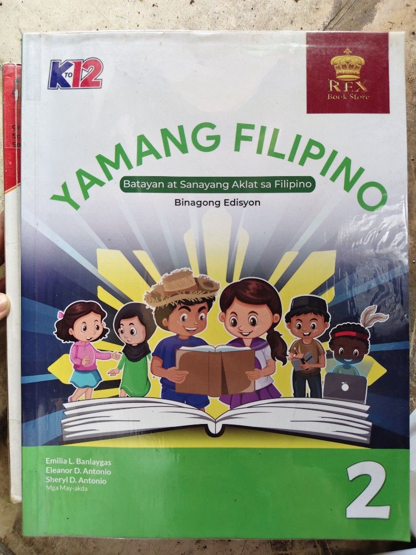 Books for 50 (Category: Textbooks) located in Manila. Submitted by onlinestore011716 (Listing ID 1461022070, Image 3). Description: Selling a bundle of K-12 textbooks. Includes Filipino subjects like Wika at Buhay, Katig Pagbasa at Gramatika, and Yamang Filipino. Also includes English Learning Portals and Skill Builders for Efficient Reading. Great for students in elementary and junior high..