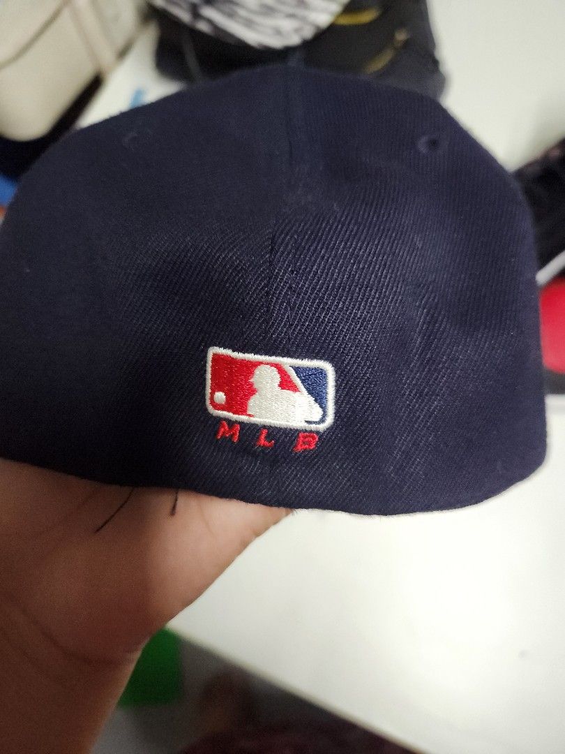 Boston Red Sox MLB Baseball Cap (Category: Caps & Hats) located in Quezon City. Submitted by amber___18 (Listing ID 1460986025, Image 2). Description: - Classic Boston Red Sox cap - Navy blue with red brim - Embroidered 'B' logo on the front - MLB logo on the side - Comfortable fit for game days or casual wear - Show your team pride!.