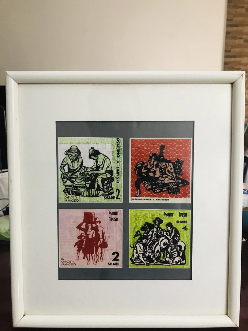 Botong Francisco Early Rural life (Category: Art & Prints) located in Quezon City. Submitted by regiegeorg77224 (Listing ID 1460949159, Image 2). Description: Cultural scenes set of four vintage community rural life through the eyes of a National Artist Carlos “Botong” Francisco Potters / Magpapalayok (Native industry) Serenade / Harana (Capturing love) Market walk (Family labor) Band / Musicians (Entertainment) Highly collectible works by Botong