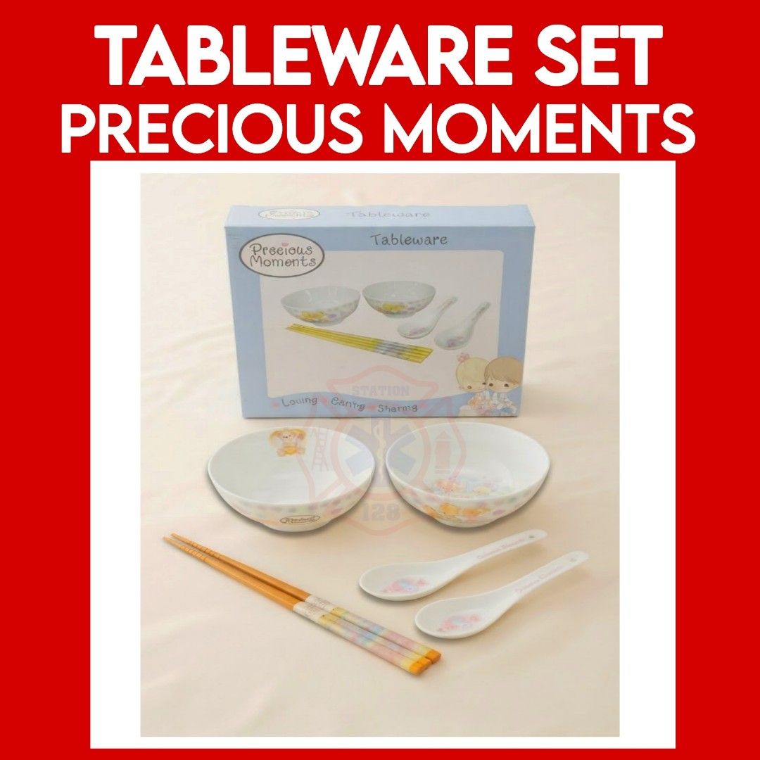 B-Precious Moments Tableware Set 🥣💖 (Category: Other Kitchenware & Tableware) located in Quezon City. Submitted by artegiftshop (Listing ID 1460958013, Image 1). Description: B-Precious Moments Tableware Set 🥣💖 ​Description: Add a touch of heartwarming charm to your dining table or collection with this delicate Precious Moments set. Featuring sweet, nostalgic artwork, it is perfect for everyday use or as a thoughtful gift. ✨🎁 ​Inclusions: ​2