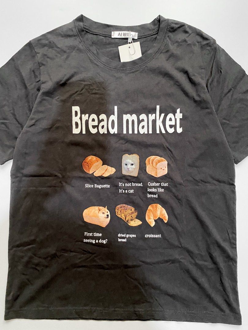 Bread Market T-Shirt (Category: Shirts) located in Cavite. Submitted by d.ianne._ (Listing ID 1461115331, Image 2). Description: - medium to large - brand new MOP: GCASH MOD: J&T LOCATION: CAVITE.