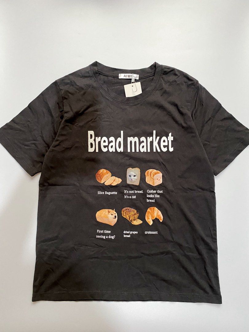 Bread Market T-Shirt (Category: Shirts) located in Cavite. Submitted by d.ianne._ (Listing ID 1461115331, Image 1). Description: - medium to large - brand new MOP: GCASH MOD: J&T LOCATION: CAVITE.