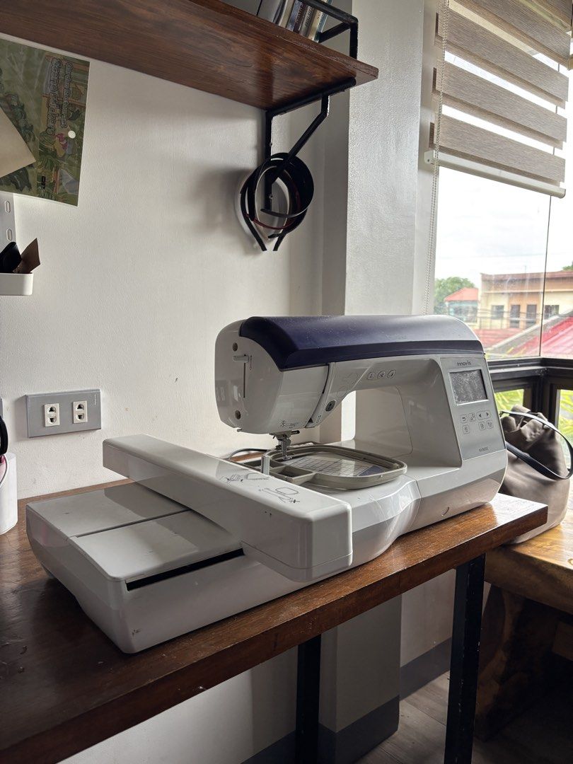 Brother Innovis NV800E Embroidery Machine (Category: Other Home Appliances) located in Bulacan. Submitted by dragonfly_thrifts (Listing ID 1460988801, Image 2). Description: - Brother Innovis NV800E embroidery machine - Includes embroidery hoop and attachment - Ready for your next creative project - Selling as is - works but not as smoothly - NEEDS repair (costs around 5-8k) - Original price is 90k+ - Will include freebies (Thread, bobbins, Frame