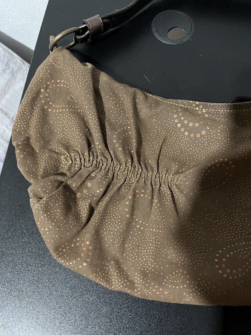Brown Whimsy Dumpling Shoulder bag (Category: Cross-body Bags) located in Tuguegarao City. Submitted by wear.lyunji (Listing ID 1461029137, Image 2). Description: spacious working zipper adjustable straps.
