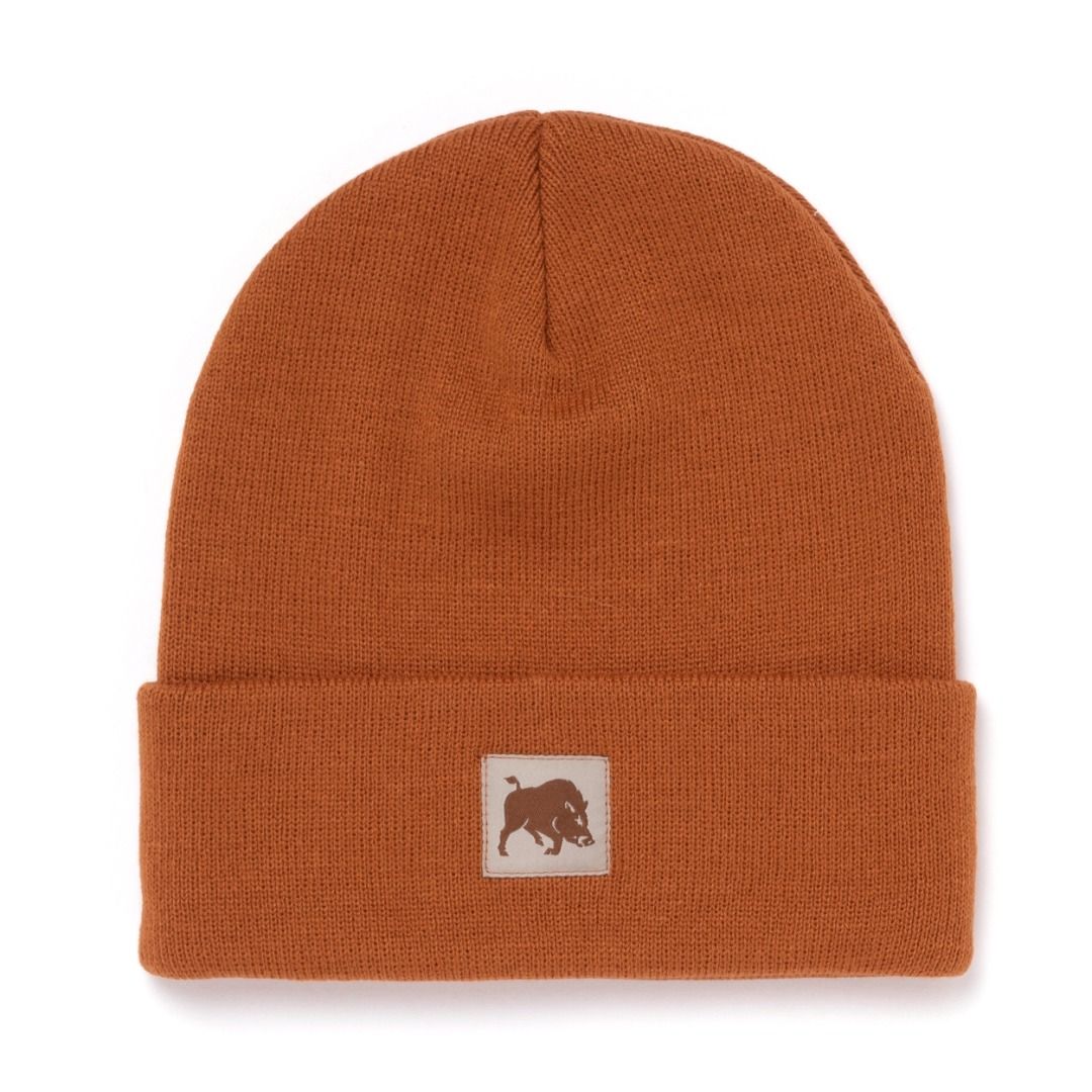 Bush Hog Beanie - Burnt Orange (Category: Caps & Hats) located in Las Pinas. Submitted by snapcartmanila (Listing ID 1461032542, Image 1). Description: - Classic Bush Hog beanie - Burnt orange color - Iconic wild boar logo patch on front cuff - Warm, ribbed knit material - Perfect for cooler weather - Simple, durable, and stylish design.