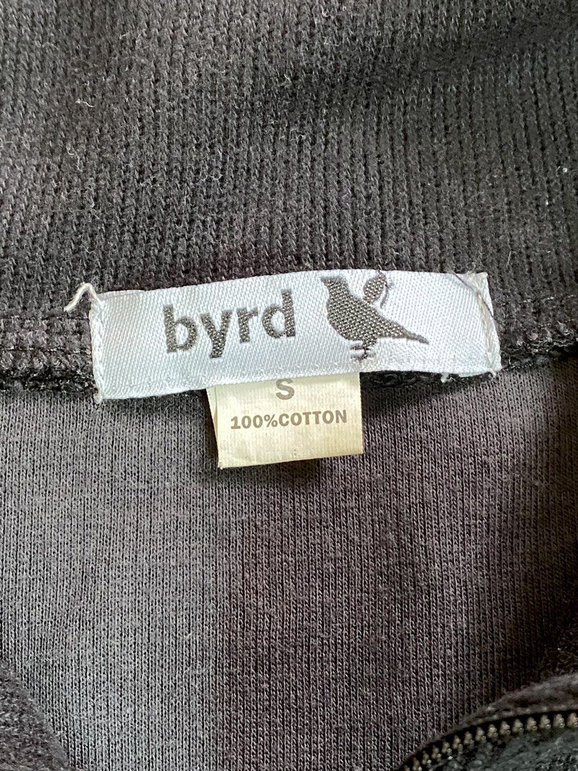 Byrd Striped Zip-Up Jacket (Category: Coats, Jackets and Outerwear) located in Manila. Submitted by sebthrift (Listing ID 1460929746, Image 2). Description: - Cool striped zip-up jacket by Byrd - Made of 100% cotton - Features two chest pockets with button closures - Shoulder epaulets for added style - Ideal for comfortable, casual layering.
