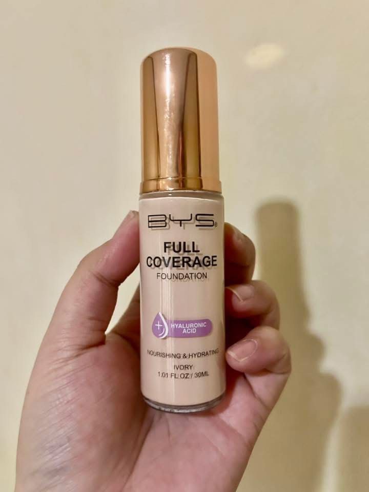 BYS Clean Primer Serum & Full Coverage Foundation (Category: Makeup) located in Makati City. Submitted by mysticbear.f4fde2 (Listing ID 1461097656, Image 2). Description: - BYS Clean Primer Serum (20ml): Glow & Hydrate formula for a nourished, dewy base. - BYS Full Coverage Foundation (30ml): Shade Ivory, provides complete, smooth coverage. - Both products are hydrating and nourishing. - Ideal for creating a smooth canvas for makeup application..