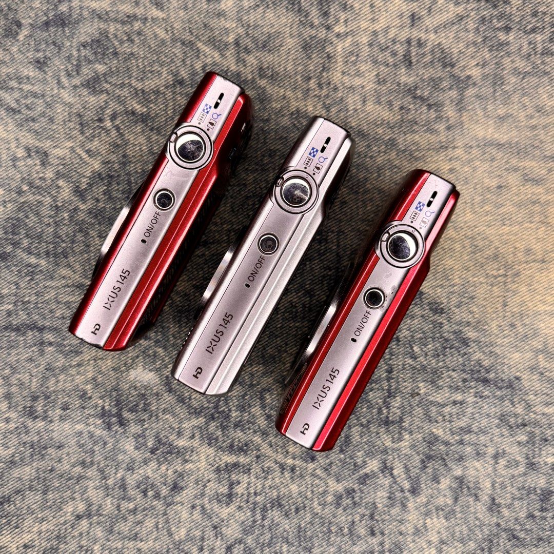 Canon IXUS 145 (Category: Cameras) located in Adams. Submitted by jeysiiidelacruz (Listing ID 1461052842, Image 2). Description: Canon IXUS 145 🩶❤️ #preowned 6,999pesos each! FREE SHIPPING! last price posted! auto pass sa mag ask pa ng LP. - 16 megapixels - CCD sensor - 8x optical zoom FULLY FUNCTIONAL!! ✨ - zoom, flash, and all buttons working! 9/10 Body cosmetics! no port cover, put a synthetic leather to cover. issue: very minimal lens dust w