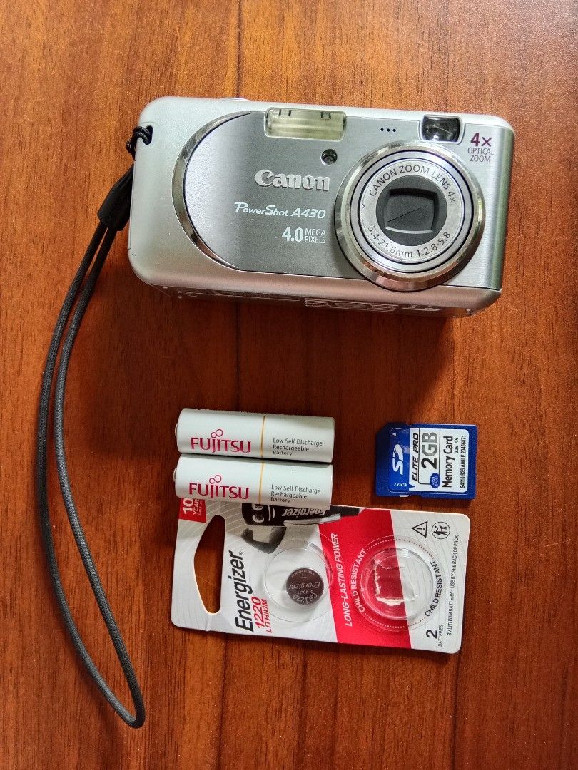 Canon PowerShot A430 4.0 MP Digital Camera with Accessories (Category: Cameras) located in Camaligan. Submitted by jestoni_digicam (Listing ID 1461059943, Image 1). Description: 📸 Canon PowerShot A430 Vintage Digicam Bundle 📸Price: ₱3,800 Get that authentic, dreamy Y2K aesthetic with this complete, ready-to-shoot Canon PowerShot A430 bundle! Perfect for bringing back those nostalgic early-2000s vibes with gorgeous vintage tones. Fully tested an