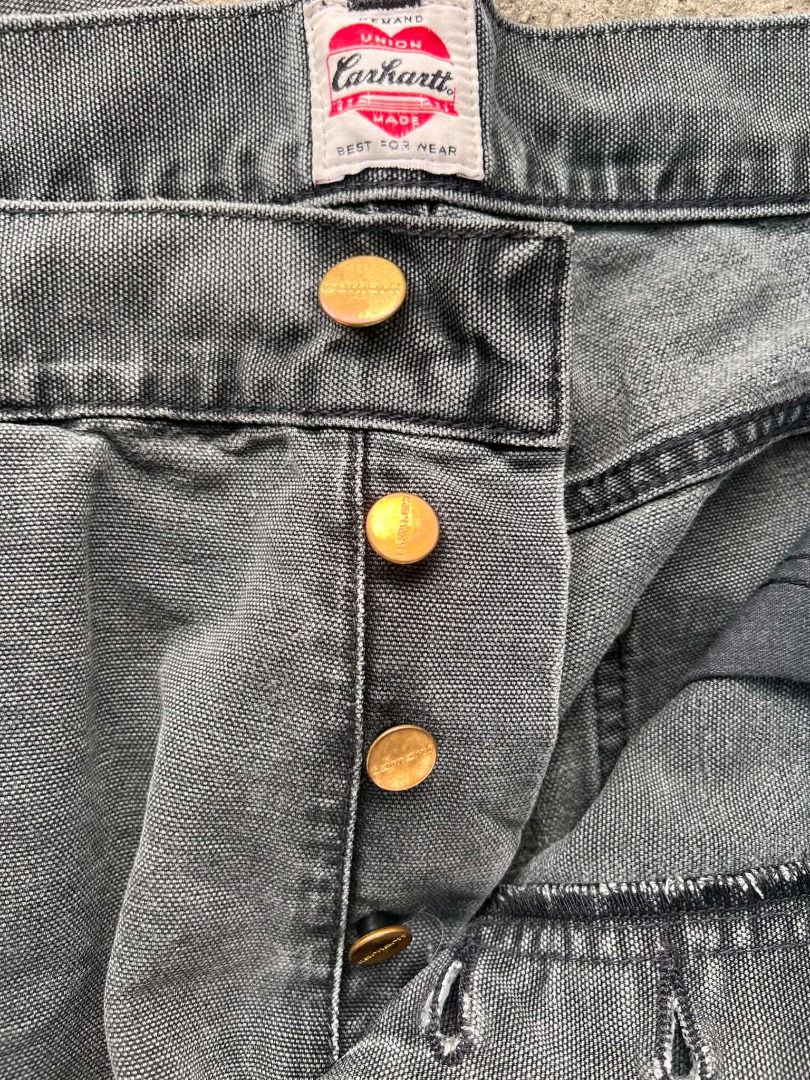 Carhartt WIP Heritage Line 45C4 (Category: Jeans) located in Caloocan City. Submitted by veliichoir (Listing ID 1461042424, Image 3). Description: 100% Cotton "Dearborn" Canvas, 12 oz regular fit, low waist back yoke triple stitched metal rivets at vital stress points double front tool pockets and hammer loop button fly leather square label Measurements : Waist - 32 Length - 42 Leg Opening - 9.