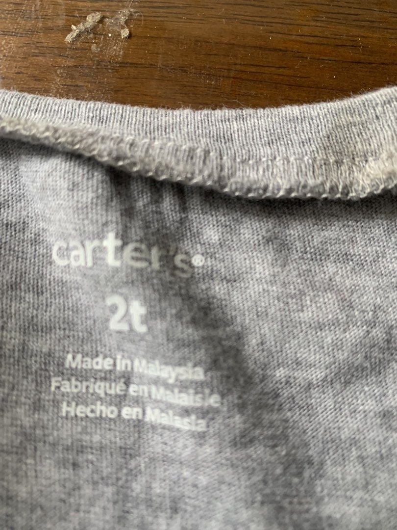 Carter's & Champion T-shirts Bundle - Size 2T & 18M (Category: Babies & Kids Fashion) located in Taguig. Submitted by madisam (Listing ID 1460984122, Image 2). Description: - Bundle of 2 cute t-shirts for little ones. - Includes a grey Carter's 'Cousin Crew' tee (size 2T). - Also a lavender Champion tee with a colorful logo (size 18M). - Made of soft cotton. - Great for everyday wear or family gatherings..