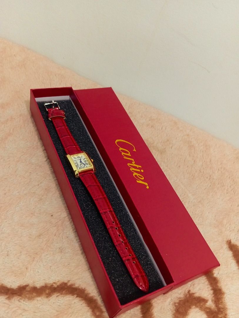 Cartier Watch (Category: Women's Watches) located in Caloocan City. Submitted by kimmyuy (Listing ID 1461015956, Image 3). Description: •includes red paper bag and box •timeless elegant watch •brand new never been used .