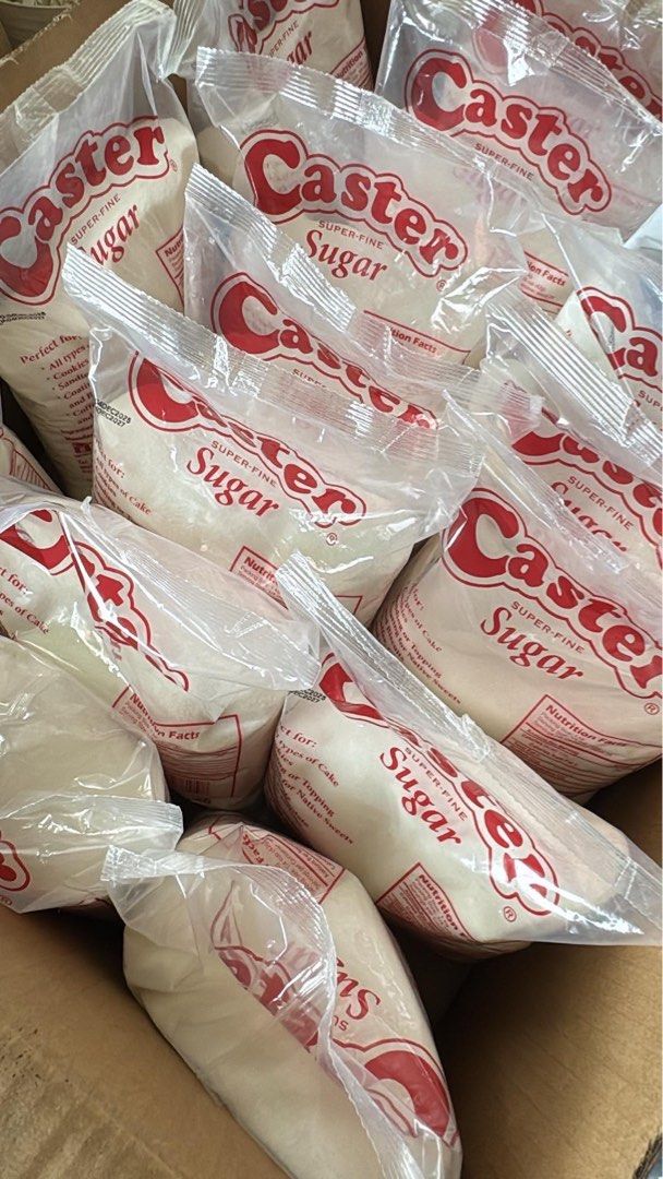 Caster Super-Fine Sugar 1kg Bag (Category: Tote Bags) located in Pasig City. Submitted by simplylizzy (Listing ID 1461018886, Image 2). Description: - Caster Sugar - Ideal for coffee, chocolate, and juice drinks - Creates finer, smoother cakes and cookies - 14 pcs available (P100/kg).