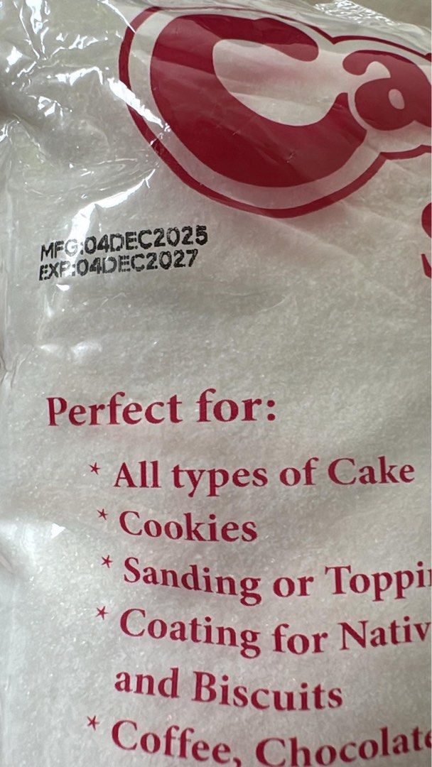 Caster Super-Fine Sugar 1kg Bag (Category: Tote Bags) located in Pasig City. Submitted by simplylizzy (Listing ID 1461018886, Image 3). Description: - Caster Sugar - Ideal for coffee, chocolate, and juice drinks - Creates finer, smoother cakes and cookies - 14 pcs available (P100/kg).