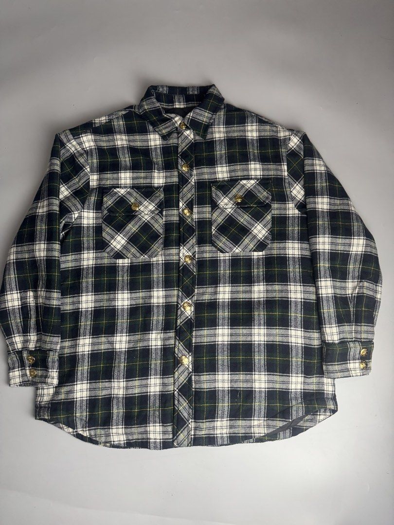 Celine - Overshirt Diamond Stitch - Plaid (Category: Coats, Jackets and Outerwear) located in San Pablo. Submitted by hiddenrygn (Listing ID 1461047501, Image 1). Description: Celine - Overshirt Diamond Stitch - Plaid Size : 36 (23” 29”) No flaws Excellent condition DM!.