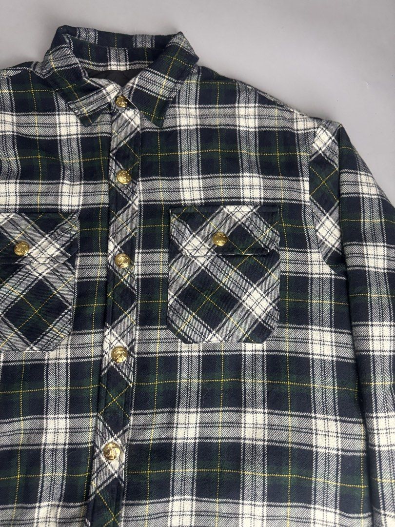 Celine - Overshirt Diamond Stitch - Plaid (Category: Coats, Jackets and Outerwear) located in San Pablo. Submitted by hiddenrygn (Listing ID 1461047501, Image 3). Description: Celine - Overshirt Diamond Stitch - Plaid Size : 36 (23” 29”) No flaws Excellent condition DM!.