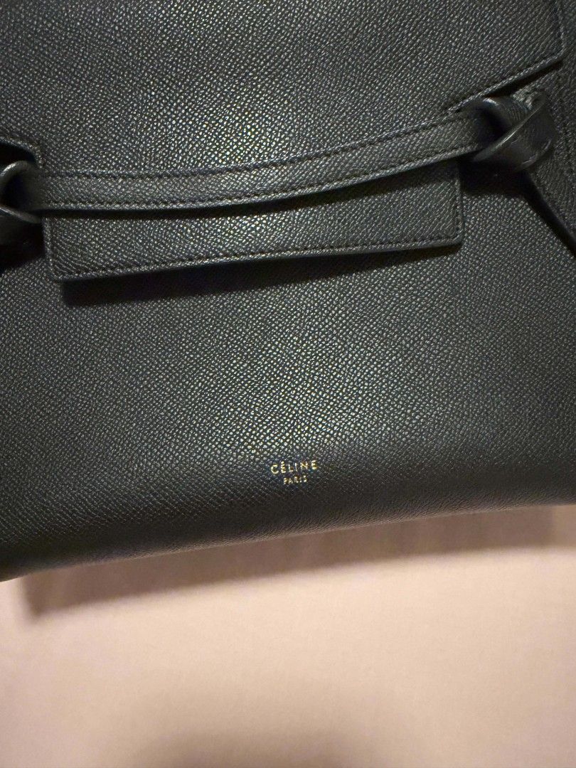 Celine Micro Belt Bag (Category: Luxury Bags & Wallets) located in Manila. Submitted by borahaulph (Listing ID 1461027062, Image 3). Description: Celine Belt Bag - authentic 2 way shoulder bag Calfskin With dust bag Size: Micro 24 x 20 x 13 cm.