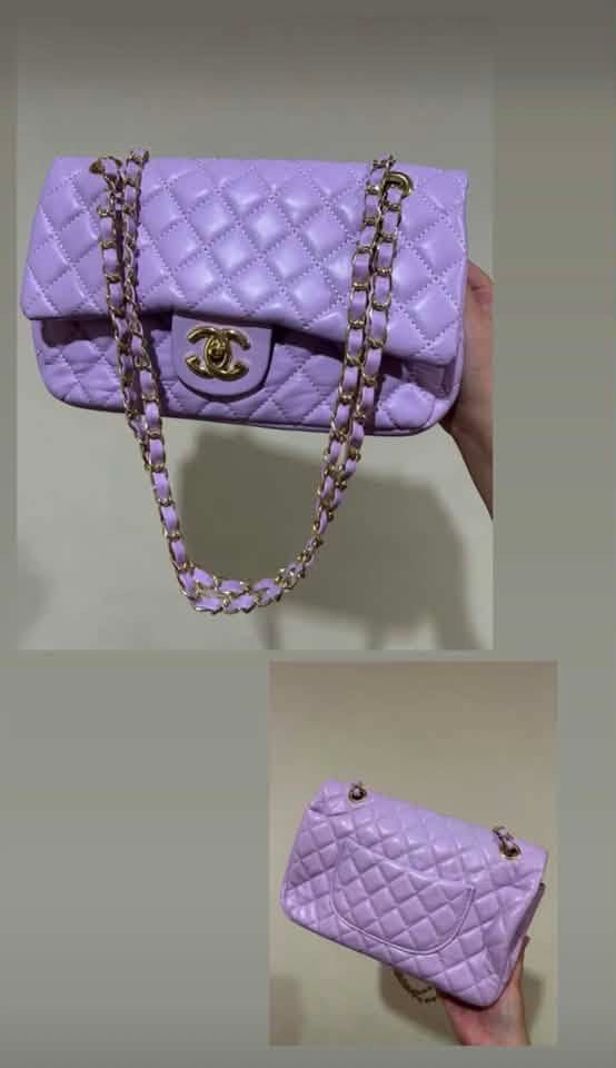 Chanel Classic Flap Bag - Red & Lavender (Category: Luxury Bags & Wallets) located in Makati City. Submitted by mysticbear.f4fde2 (Listing ID 1461097061, Image 2). Description: - Classic Chanel flap bags - Available in vibrant red and soft lavender - Quilted leather with gold chain straps - Iconic CC logo clasp - Versatile for day or night wear - Beautiful statement pieces.