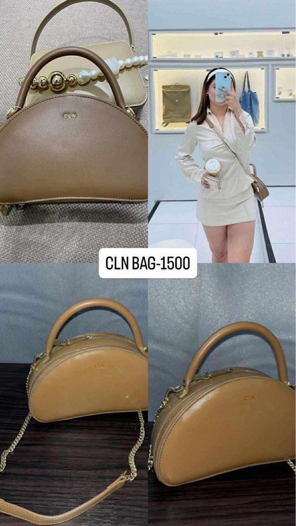 CLN Demi Moon Bag - Brown (Category: Shoulder Bags) located in Manila. Submitted by luckyeagle-6f71 (Listing ID 1461010051, Image 1). Description: - Brown CLN demi moon bag - Features a top handle - Includes a detachable chain strap - Versatile: can be worn as a shoulder bag or crossbody - Spacious interior for essentials - Ideal for daily use or nights out - Reason for selling: seldom used.
