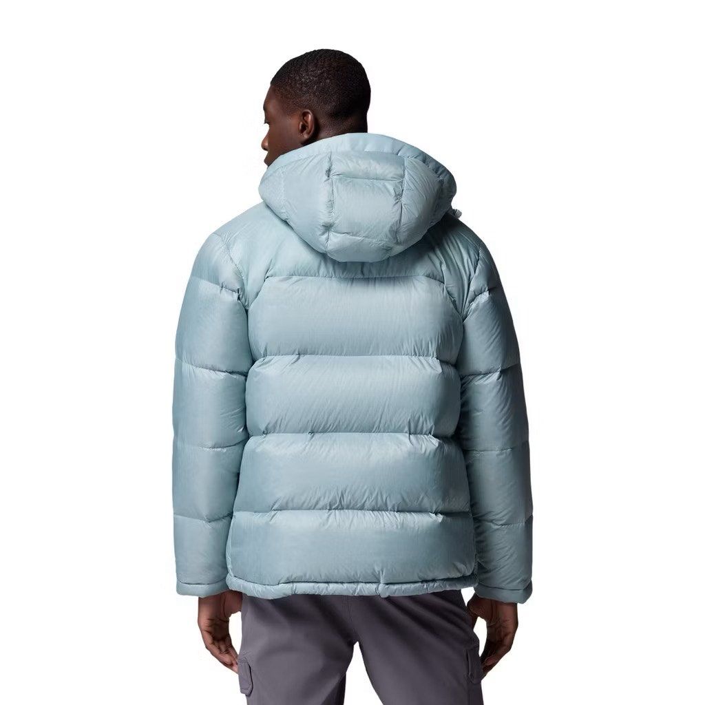 Columbia Men's Hooded Puffer Jacket - Light Blue (Category: Coats, Jackets and Outerwear) located in Dumaguete. Submitted by Dessertly (Listing ID 1461027961, Image 3). Description: - Columbia hooded puffer jacket - Light blue color - Full zip front closure - Chest zip pocket - Two side pockets - Attached hood - Perfect for staying warm and looking good.