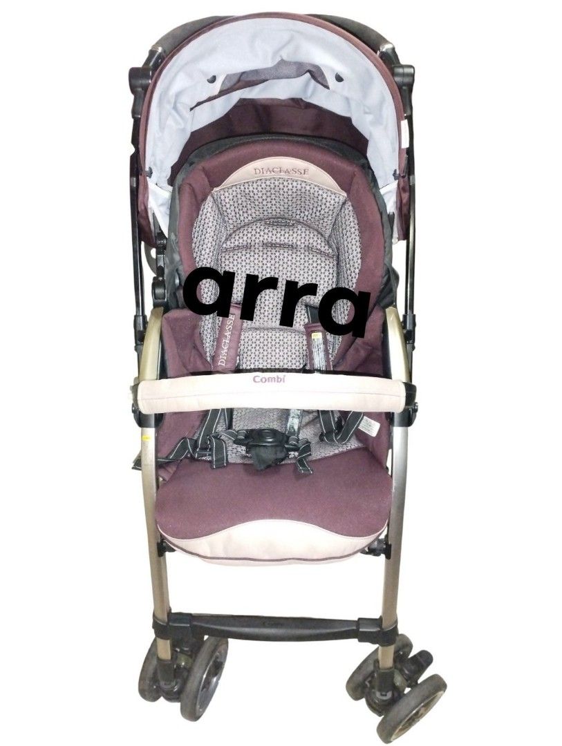 Combi Diaclase Stroller (Category: Strollers) located in Manila. Submitted by nikaclyde (Listing ID 1460925594, Image 1). Description: - Combi Diaclase stroller - Reversible seat for facing parent or world - Adjustable canopy for sun protection - Convenient storage basket underneath - Secure 5-point harness system - Swivel wheels for effortless maneuverability - Folds compactly for easy storage and transport - Ideal for convenient travel with you