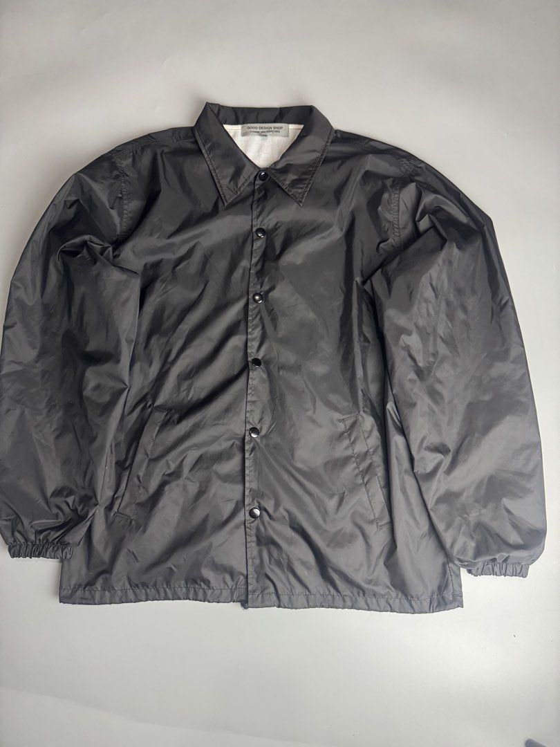 Comme Des Garcons - Coach Jacket (Category: Coats, Jackets and Outerwear) located in San Pablo. Submitted by hiddenrygn (Listing ID 1461050685, Image 1). Description: Comme Des Garcons - Coach Jacket Size : Medium (23” 28”) Minor flaws Pin hole at the back on letter D Still in excellent condition DM!.