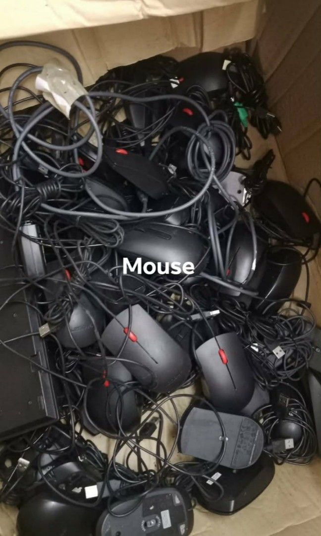 Computer Mouse 60pcs. (Category: Mouse & Mousepads) located in Makati City. Submitted by aremg.2021 (Listing ID 1461018918, Image 1). Description: -iba iba brand ng mouse -used (note: Hindi po kami makakapag test if working yong item) - 60pcs. - location: Cupang, Muntinlupa City - via lalamove delivery or pick up mismo sa location - Shipping fee will be shouldered by the customer.
