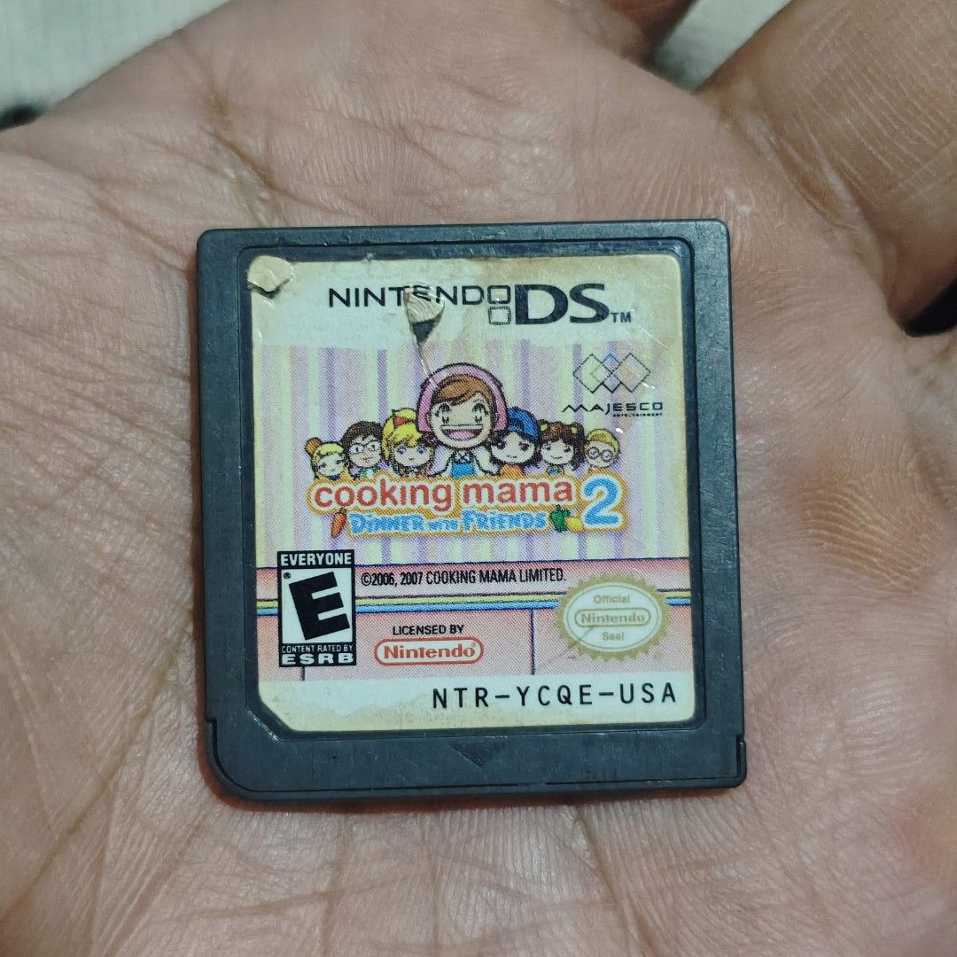 Cooking Mama 2 Dinner with Friends DS Game Authentic (Category: Nintendo) located in Quezon City. Submitted by shopme_gadget30 (Listing ID 1461065639, Image 1). Description: kindly read the details first for sale fixed price good Condition tested and working game card / Cart Only No Case compatible to Nintendo 3DS/2DS/DS usa region Shoopppppeee —,✅ can check out pm for the linnnkkk (If shoopppee check out, price is higher because of shooppppeee d