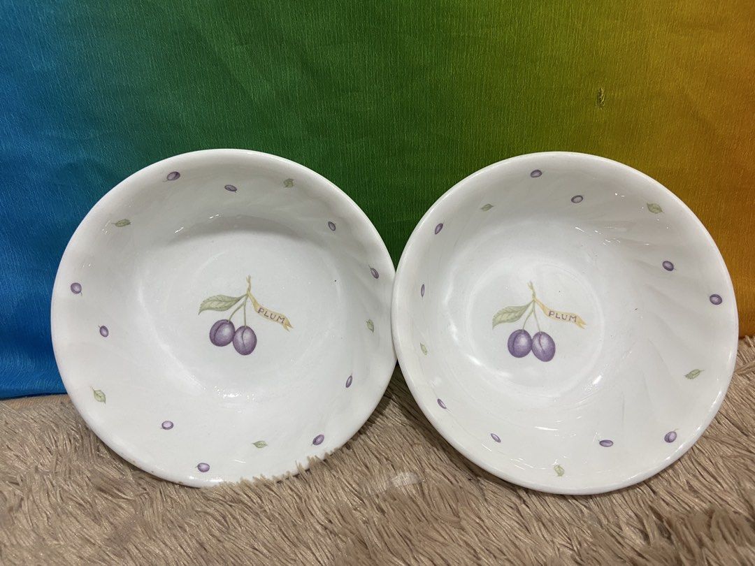 Corelle soup bowl (plum) (Category: Dinnerware & Cutlery) located in Pasig City. Submitted by jie_russ (Listing ID 1460958038, Image 1). Description: corelle soup bowl USED Made in USA 2 pcs for ₱400.