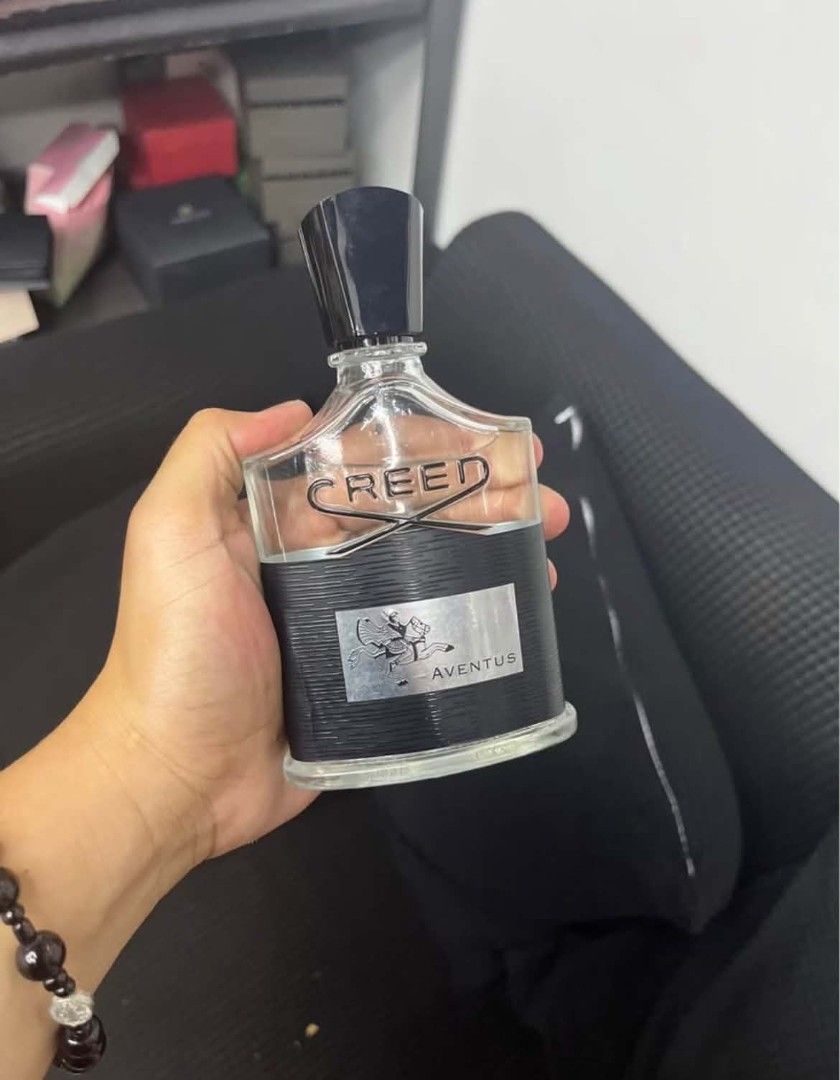 Creed Aventus Eau de Parfum (Category: Fragrance & Deodorants) located in Manila. Submitted by george_yna (Listing ID 1461115325, Image 1). Description: - US Tester - Classic and versatile scent - Clear bottle with black cap and textured band - Ideal for any occasion - Sold with box.