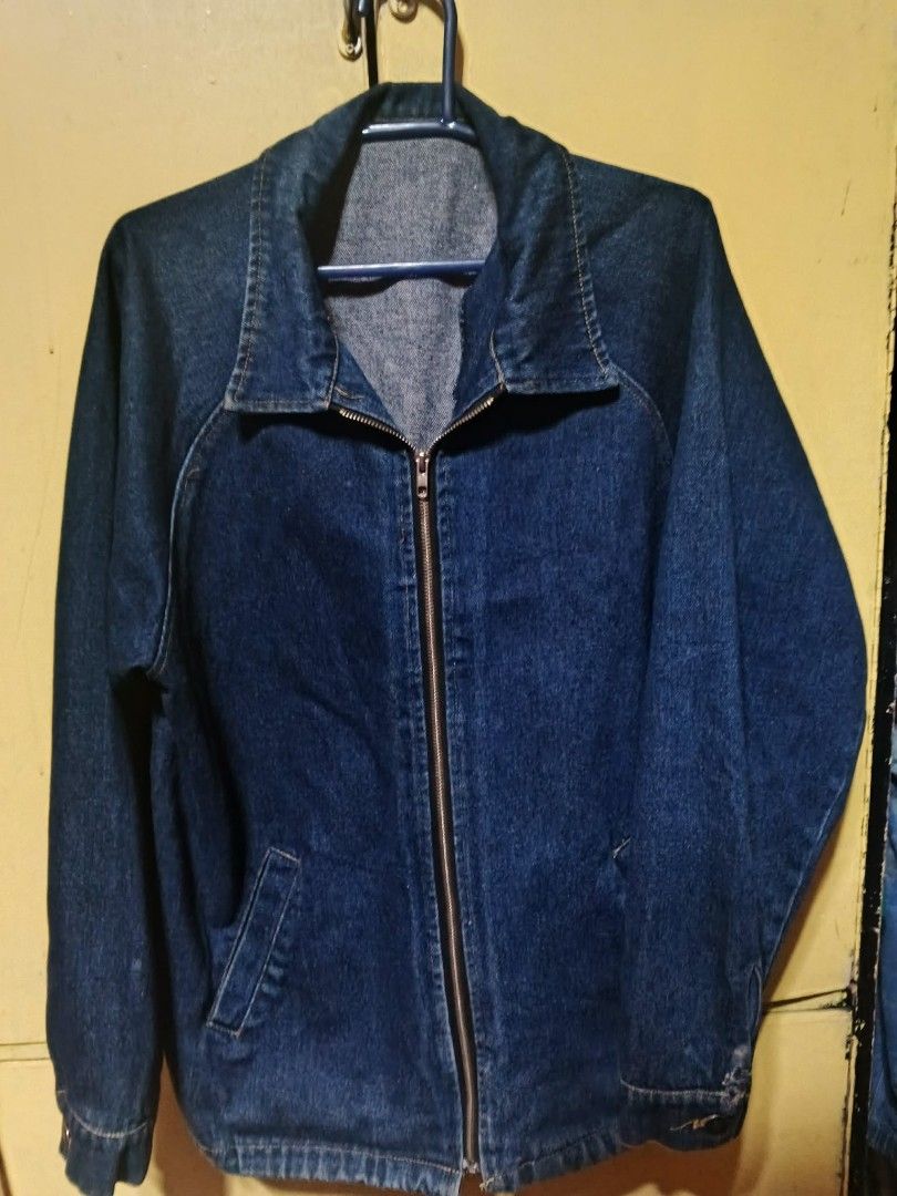 Customized Painted Denim Jacket with FUBU Fat Albert (Category: Coats, Jackets and Outerwear) located in Cabuyao City. Submitted by odddolphin-aa30 (Listing ID 1461043672, Image 2). Description: - Unique denim jacket with hand-painted cartoon character on back - Classic blue denim material - Long sleeves with button cuffs - Collared neckline - Perfect statement piece for casual outfits -20 x 29.