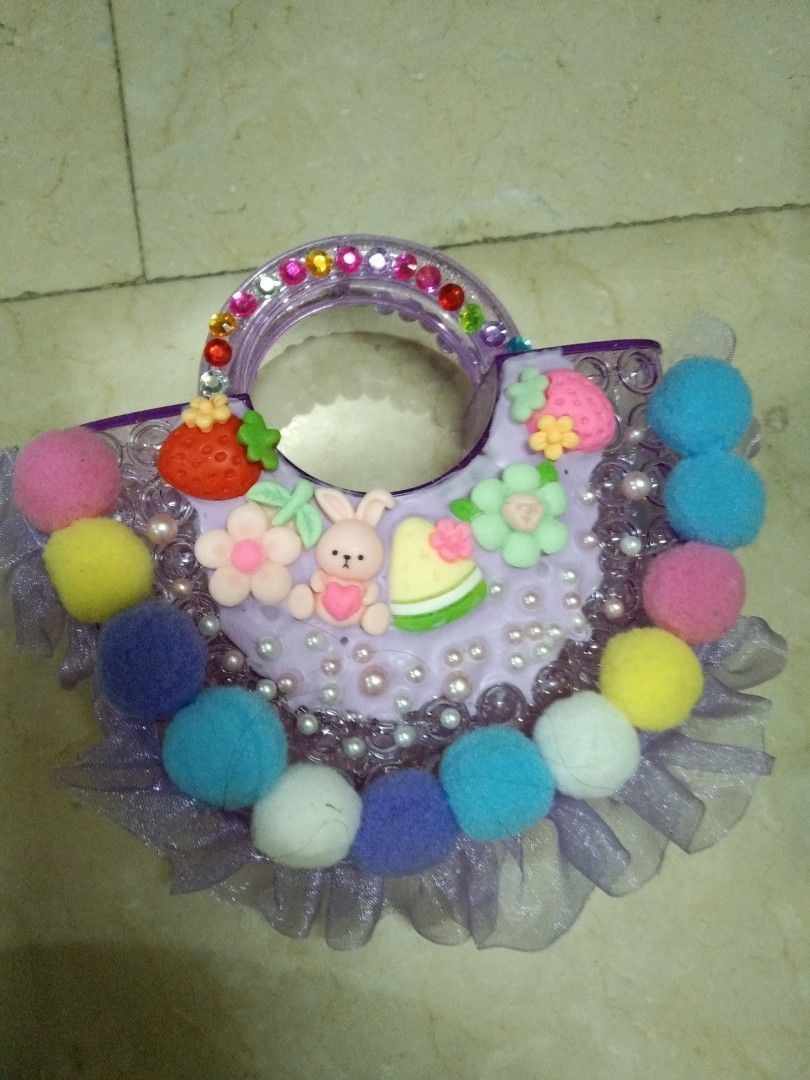 Cute purple bag with deco (Category: Shoulder Bags) located in Quezon City. Submitted by eidorableshop (Listing ID 1461007081, Image 1). Description: .