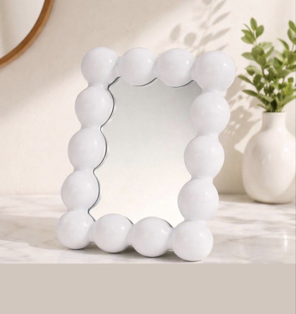 Cutesy Bubble Beaded Frame Mirror – Aesthetic Decorative Wall & Vanity Mirror (Category: Mirrors) located in Quezon City. Submitted by cutesymask (Listing ID 1461041521, Image 3). Description: ✨ Product Name Bubble Beaded Frame Mirror – Aesthetic Decorative Wall & Vanity Mirror 🛍️ Product Description Add a cute and aesthetic touch to your space with our Bubble Beaded Frame Mirror! 🪞✨ Featuring a unique rounded bead design and glossy finish, thi