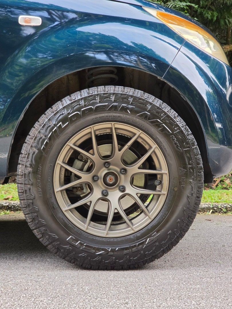 Daihatsu Terios 1.5 4WD Auto (Category: Used Cars) located in Singapore. Submitted by aa.detailers (Listing ID 1405768770, Image 3). Description: Direct-owner listing! Brand new all-terrain Falken AT4W tyres. Timely serviced with no delays. Health transmission. Just replaced oil seals on the transmission. Comes with android auto/apple carplay and Alpine sound system. Classic-look interior. Lifted & Offroad ready! Viewings @ Bukit Panjang. *No dea